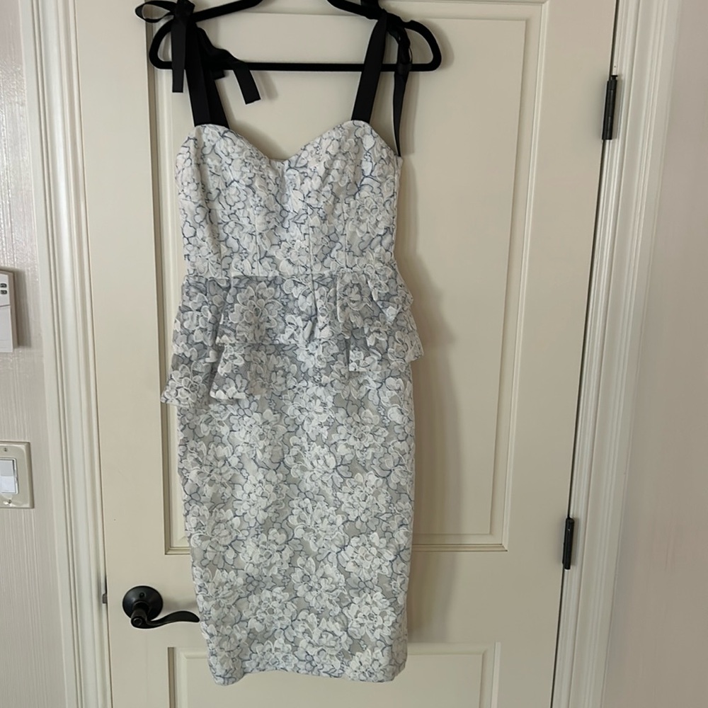 Gianni Bini peplum midi dress with tie straps